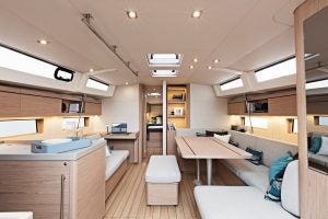 Beneteau Oceanis 46.1 sailboat interior dining area