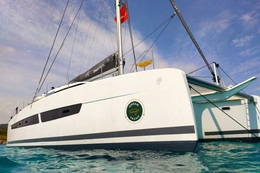 Boat of the Dream Yacht Aura 51 electric catamaran