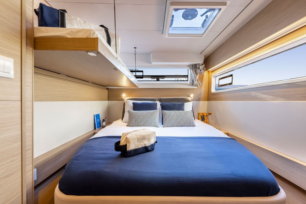 Lagoon 43 luxury catamaran spacious cabin