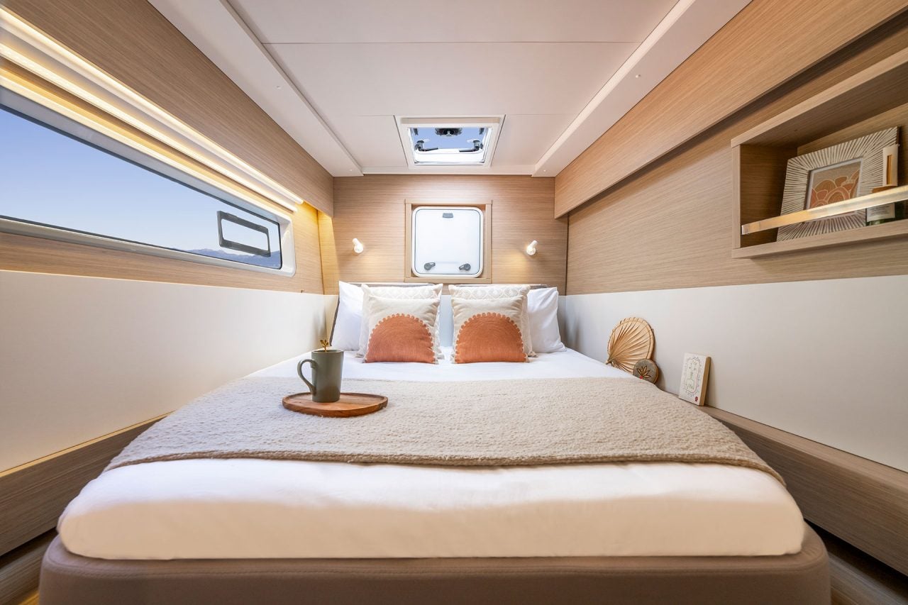 Lagoon 43 yacht interior spacious cabin