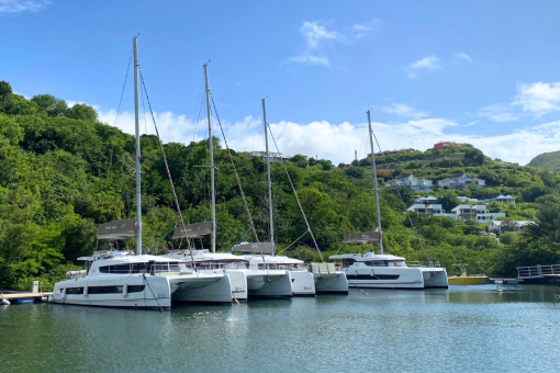 yachts docked at st martin base