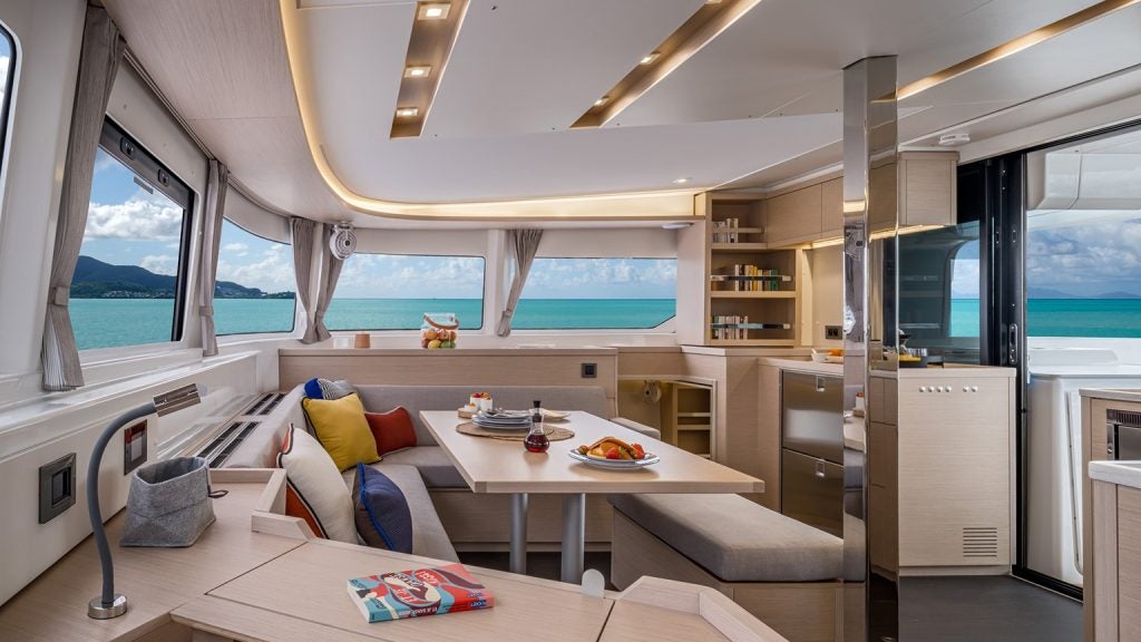 Lagoon 46 salon dining area