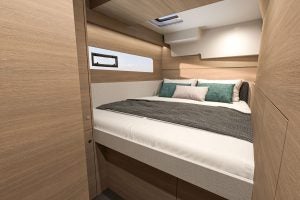 Interior cabin berth aboard the Lagoon 38