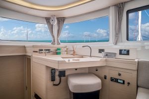 Lagoon 46 Iconic sailboat interior chart table