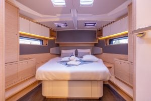 Dufour 48 spacious interior master cabin