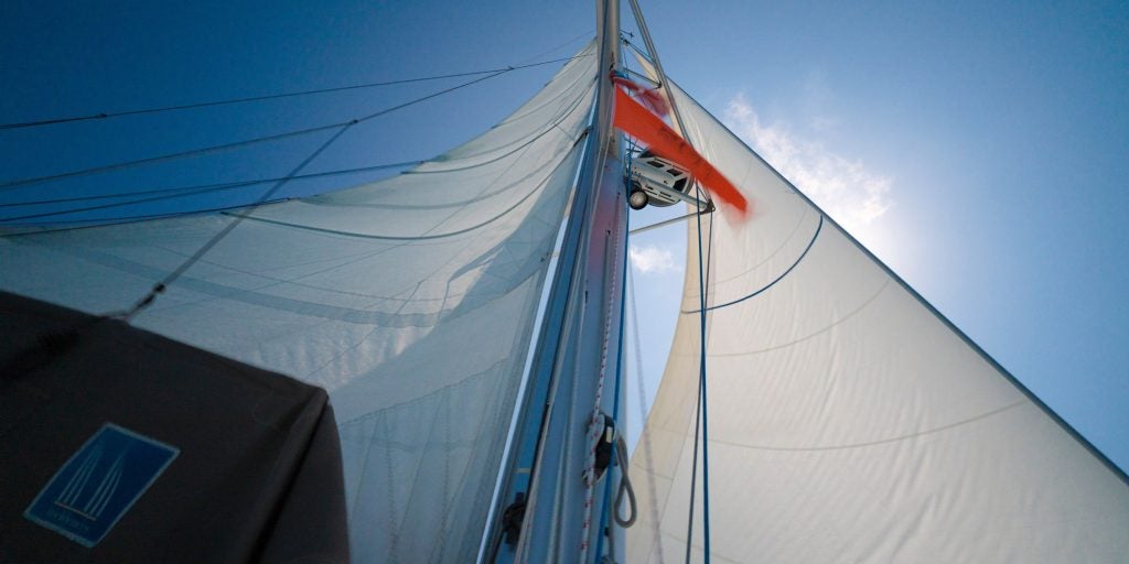 Sails up