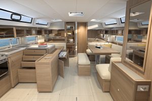 OCEANIS 52 interior saloon and galley