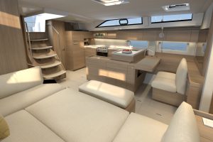 OCEANIS 52 interior saloon and galley