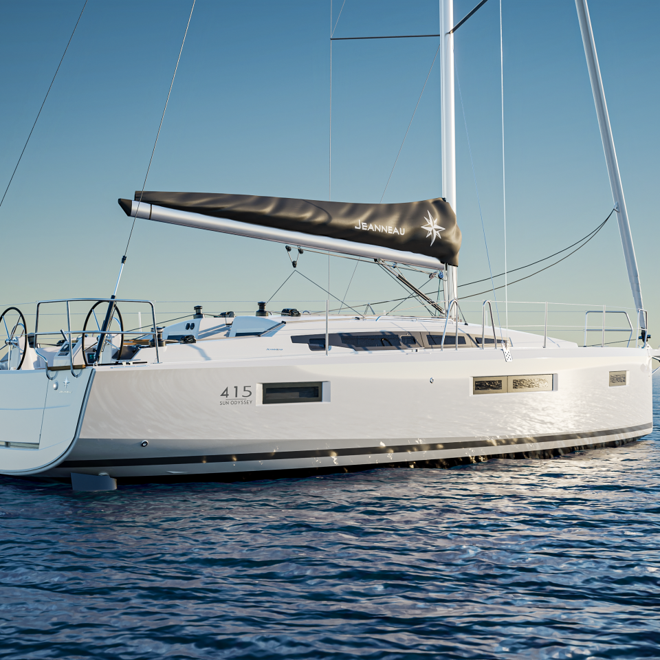 Sun Odyssey 415 exterior - hull and aft