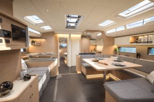 Dufour 54 galley and saloon