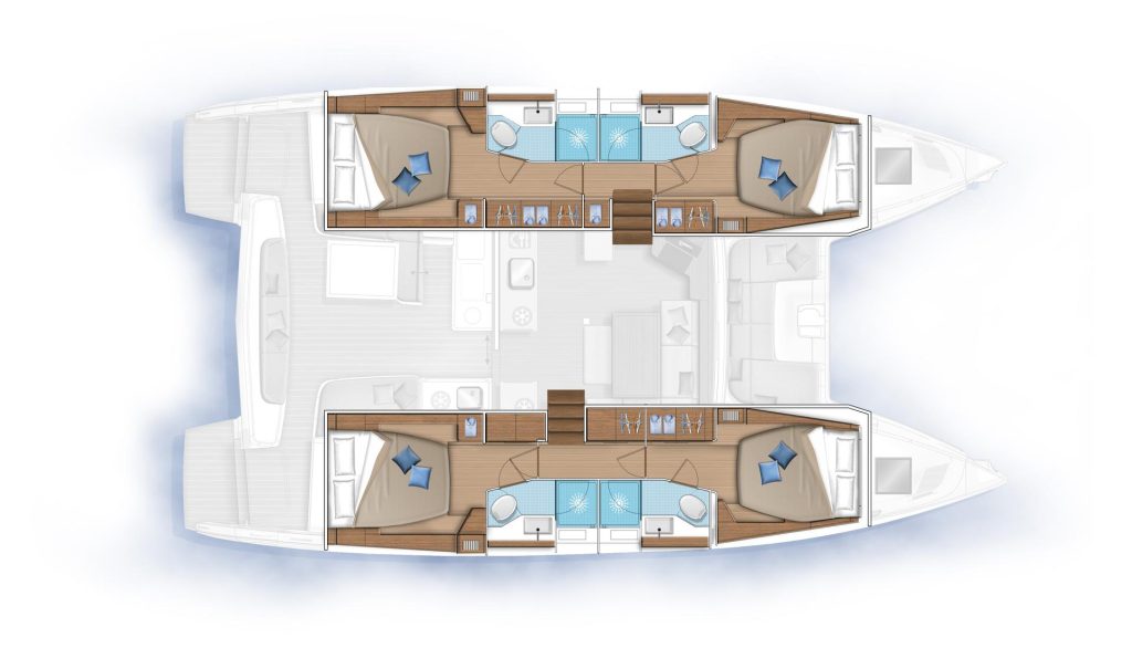 Lagoon 46 Iconic Sailing Catamaran cabin layout