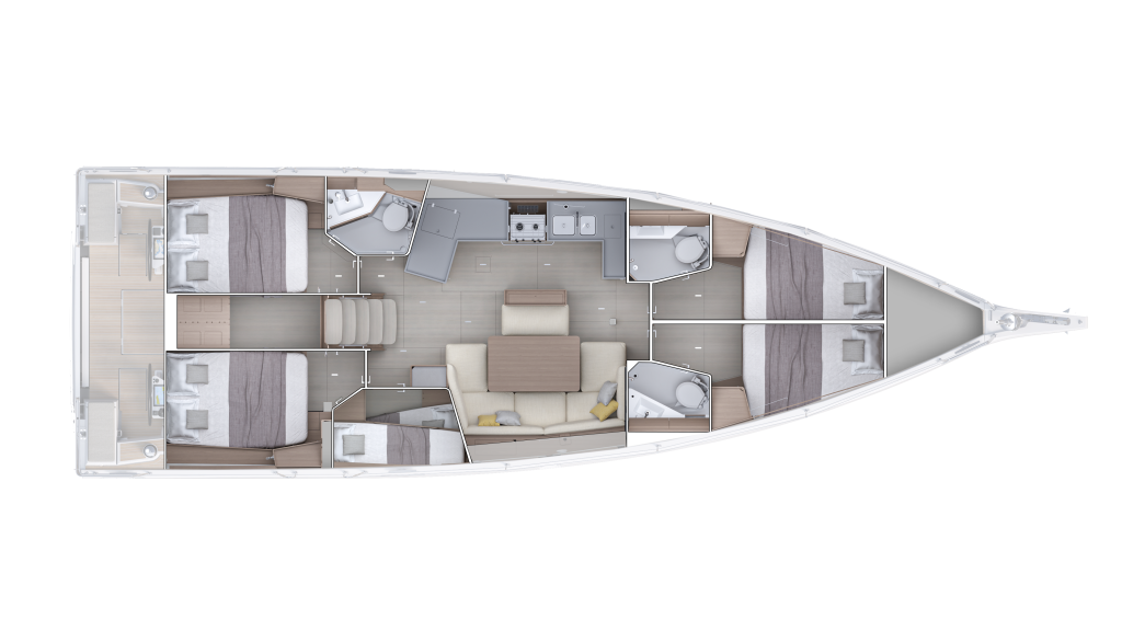 Oceanis 47 cabin layout