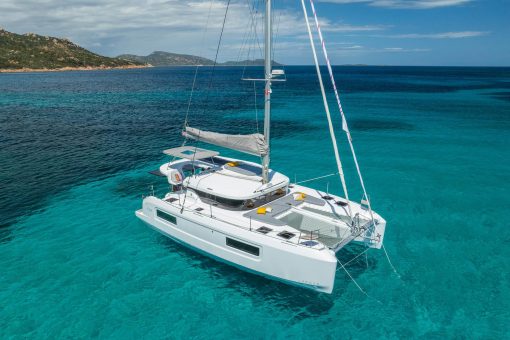 Lagoon 38 catamaran at sea