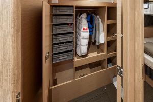 Jeanneau 455 storage closet laundry room