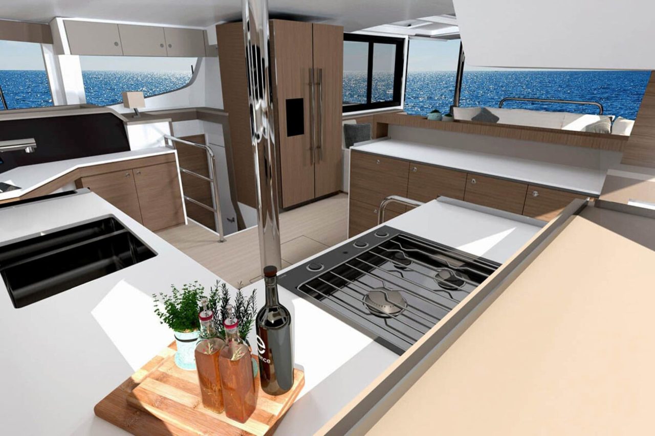 Spacious galley of the Bali 4.4