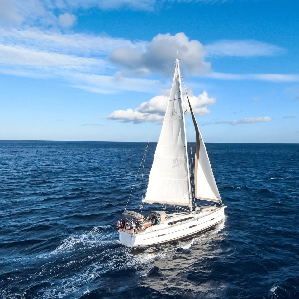 Dream yacht at open yard