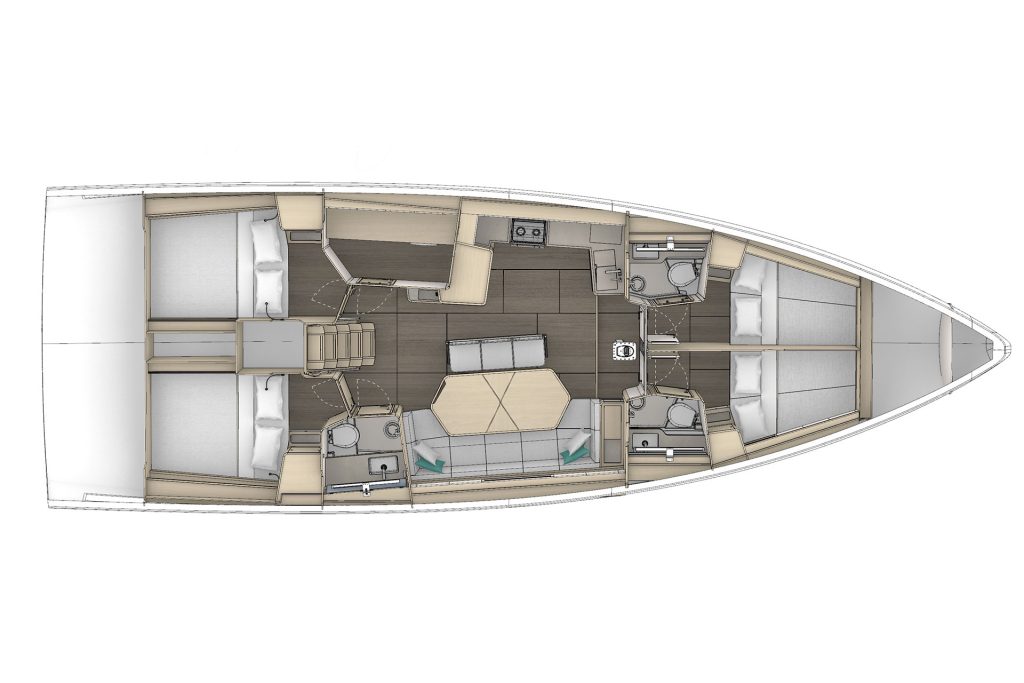 Dufour 48 5 cabin payout