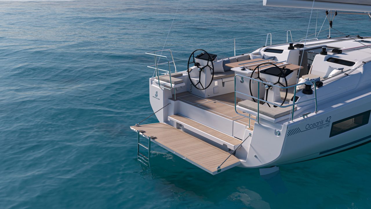 OCEANIS 42 aft and swim deck